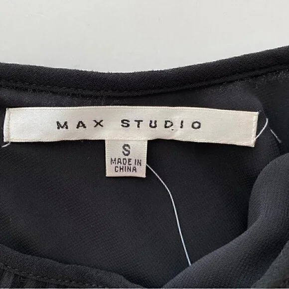 Max Studio sleeveless  top with accordion pleats - Picture 9 of 11